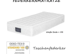 90 X 200 Cm Matras Met 7-Zone Pocketveren En Hr-Foam, 25 Cm Dik - Merax
