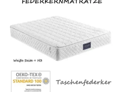 140 X 200 Cm Matras Met 7-Zone Pocketveren En Hr-Foam, 25 Cm Dik - Merax