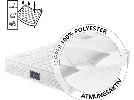 140 X 200 Cm Matras Met 7-Zone Pocketveren En Hr-Foam, 25 Cm Dik - Merax