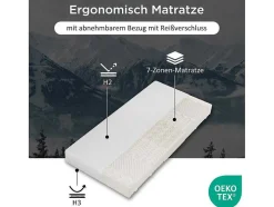 90 X 200 Cm Schuimmatras 7 Comfortzones Dikte 20Cm - Merax