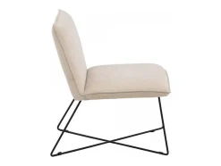 X-Lounge Fauteuil Velours Offwhite.
