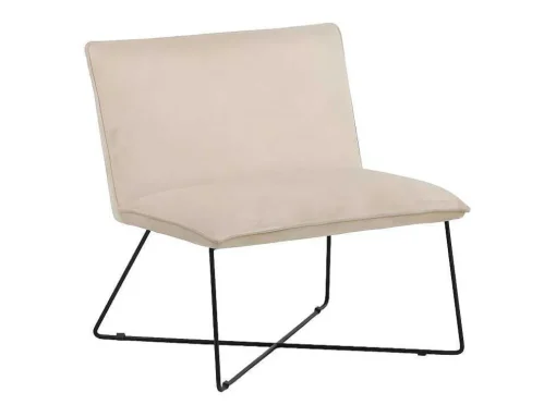 X-Lounge Fauteuil Velours Offwhite.
