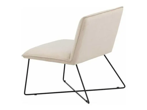 X-Lounge Fauteuil Velours Offwhite.