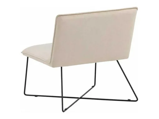 X-Lounge Fauteuil Velours Offwhite.