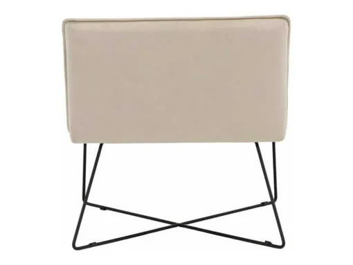 X-Lounge Fauteuil Velours Offwhite.