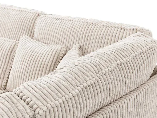 Xxl Hoekbank Van Beige Ribfluweel Tessio Van Maison Cephy