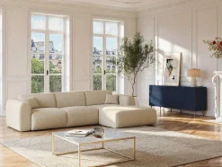 Xxl-Hoekbank Met Hoek Rechts In Beige Textuurstof Pogni Van Maison Cephy