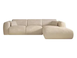 Xxl-Hoekbank Met Hoek Rechts In Beige Textuurstof Pogni Van Maison Cephy