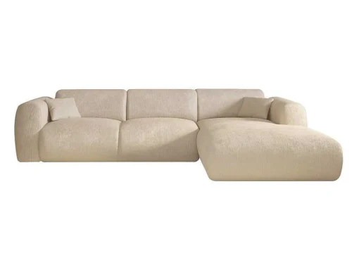 Xxl-Hoekbank Met Hoek Rechts In Beige Textuurstof Pogni Van Maison Cephy