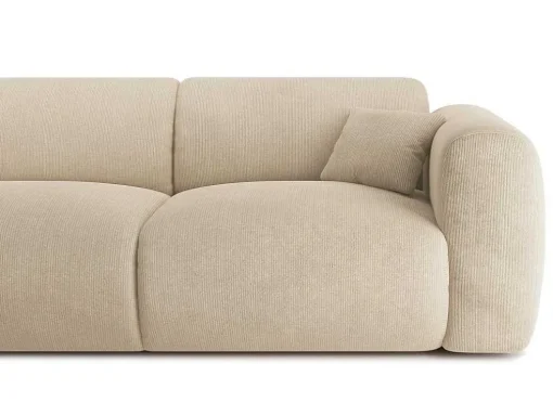 Xxl-Hoekbank Met Hoek Rechts In Beige Textuurstof Pogni Van Maison Cephy