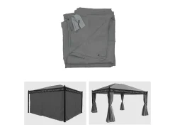 Zijwand Pergola Calpe Ii (Set Van 4), Grijs