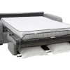 3-Zits Express Slaapbank Van Grijze Stof - Matras 18 Cm - Bevis