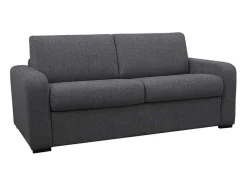 3-Zits Express Slaapbank Van Antraciete Stof - Matras 18 Cm - Bevis