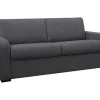3-Zits Express Slaapbank Van Antraciete Stof - Matras 14 Cm - Bevis