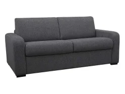 3-Zits Express Slaapbank Van Antraciete Stof - Matras 14 Cm - Bevis