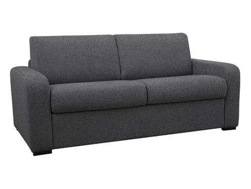 3-Zits Express Slaapbank Van Antraciete Stof - Matras 14 Cm - Bevis