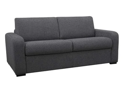 3-Zits Express Slaapbank Van Antraciete Stof - Matras 18 Cm - Bevis