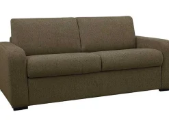 3-Zits Express Slaapbank Van Olijfgroene Stof - Matras 14 Cm - Bevis