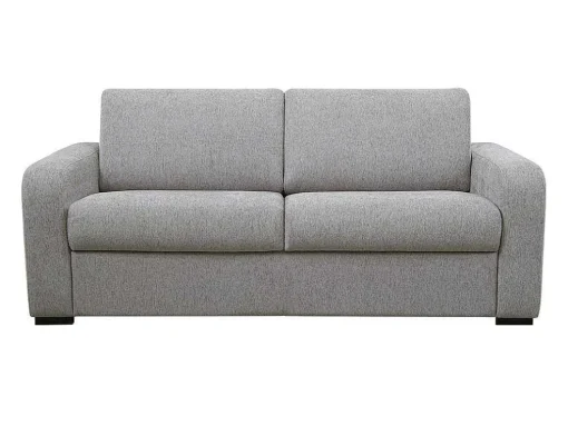 3-Zits Express Slaapbank Van Grijze Stof - Matras 18 Cm - Bevis