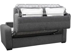 3-Zits Express Slaapbank Van Antraciete Stof - Matras 14 Cm - Bevis