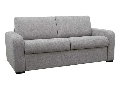 3-Zits Express Slaapbank Van Grijze Stof - Matras 18 Cm - Bevis