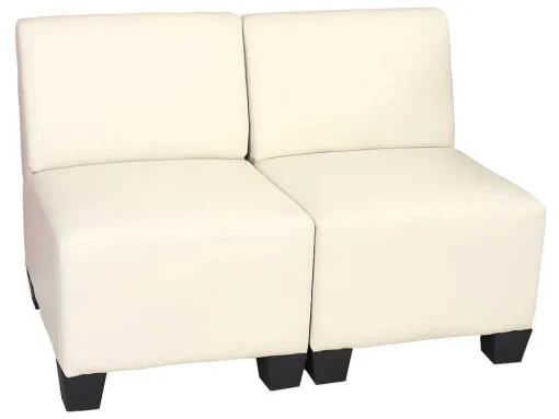 2-Zits Moncalieri, Creme, Zonder Armleuningen