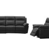 3 Zits Relaxbank En -Fauteuil Van Buffelleer Pakita - Zwart