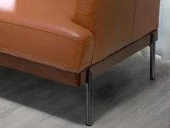 2-Zitsbank Bekleed In Bruin Leder 6170 Angel Cerda