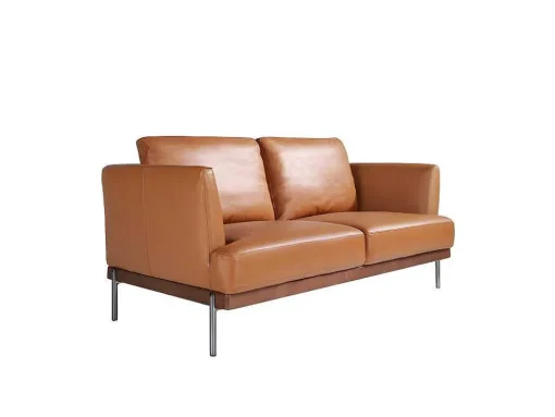 2-Zitsbank Bekleed In Bruin Leder 6170 Angel Cerda