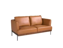 2-Zitsbank Bekleed In Bruin Leder 6170 Angel Cerda
