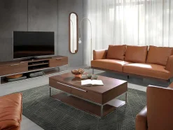 3-Zitsbank Bekleed In Bruin Leer 6171 Angel Cerda