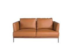 2-Zitsbank Bekleed In Bruin Leder 6170 Angel Cerda