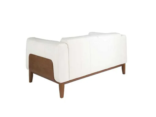 2-Zitsbank Bekleed In Wit Leder 6118 Angel Cerda