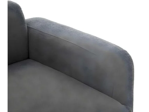 3-Zitsbank In Chenille-Stof Met 2 Kussens - Slaaphoogte 211 Cm - Grijs