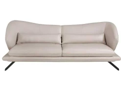 3-Zitsbank In Taupe Grijs Rundleder 6146 Angel Cerda