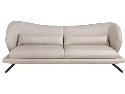 3-Zitsbank In Taupe Grijs Rundleder 6146 Angel Cerda