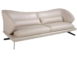 3-Zitsbank In Taupe Grijs Rundleder 6146 Angel Cerda