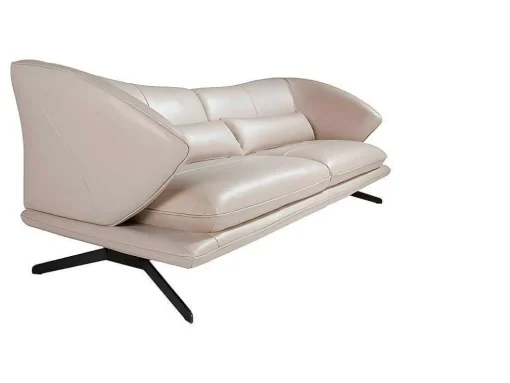 3-Zitsbank In Taupe Grijs Rundleder 6146 Angel Cerda