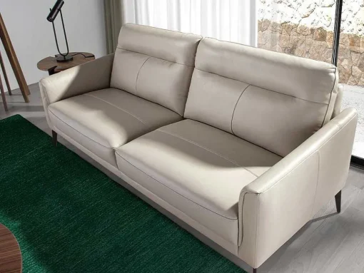 2-Zitsbank In Taupe Rundleer 6137 Angel Cerda
