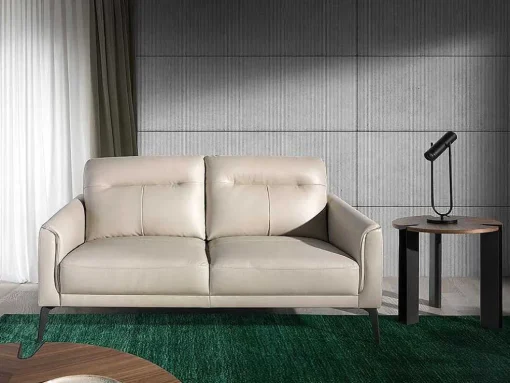 2-Zitsbank In Taupe Rundleer 6137 Angel Cerda