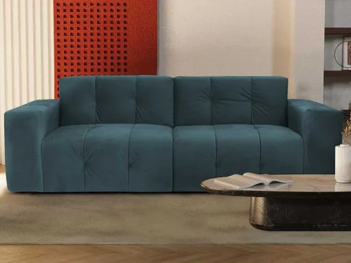 3-Zitsbank Van Eendenblauw Fluweel Inirida