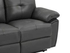 2-Zits-Relaxbank Van Grijs Leer Vineta