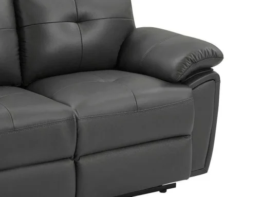 2-Zits-Relaxbank Van Grijs Leer Vineta