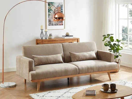 3-Zitsslaapbank Van Stof Esme - Beige