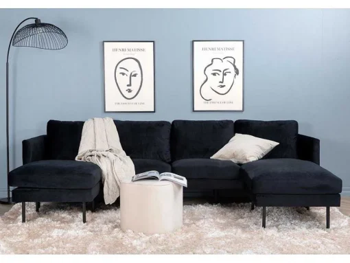Zoom Bank Ubank Velours Zwart.