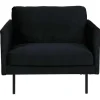 Zoom Fauteuil Velours Zwart.