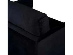 Zoom Fauteuil Velours Zwart.