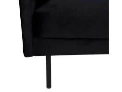 Zoom Fauteuil Velours Zwart.