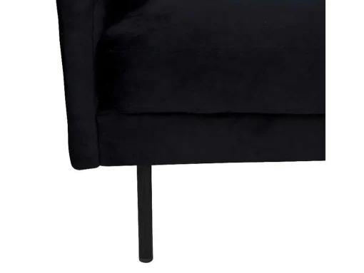 Zoom Fauteuil Velours Zwart.