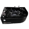 Zwart Bubbelbad 170 X 115 Cm 15 Jets Voor 2 Personen Black Tulip